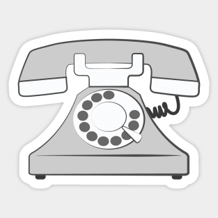 Old Telephone - Vector Illustration Sticker